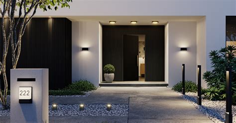 facade lighting  houses commercial buildings