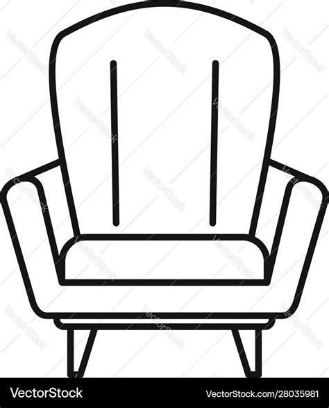 Relax Armchair Icon Outline Style Royalty Free Vector Image