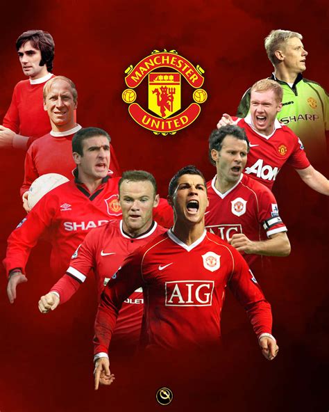 Download Bobby Charlton Manchester United Legends Photo Collage ...