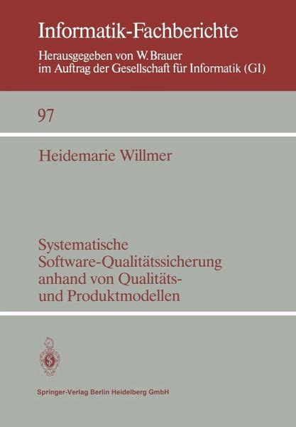 Systematische Software Qualit Tssicherung Anhand Von Qualit Ts Und