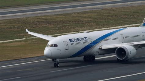 Phuket Thailand February 03 2023 Boeing 787 Of El Al Taxiing At