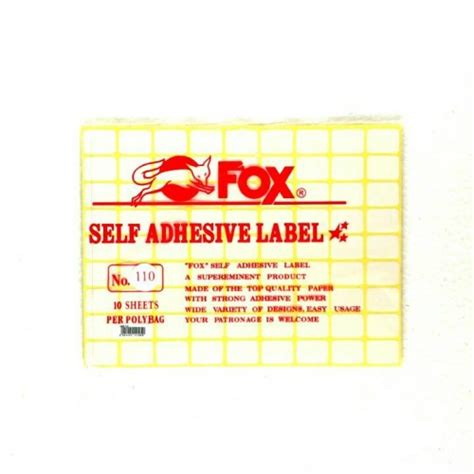 Jual Fox Label Stiker Undangan Nama Self Adhesive Sticker