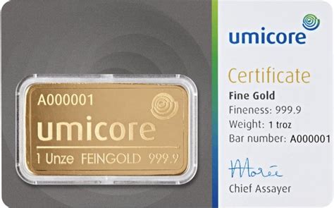 Troy Ounce Gold Umicore Sealed With Catawiki