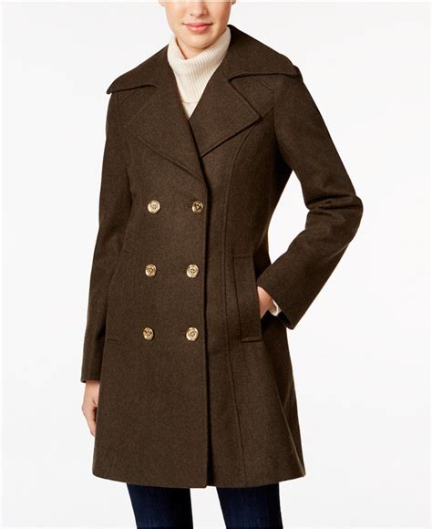 MICHAEL Michael Kors Michl Michl Kors Double Breasted Military Peacoat