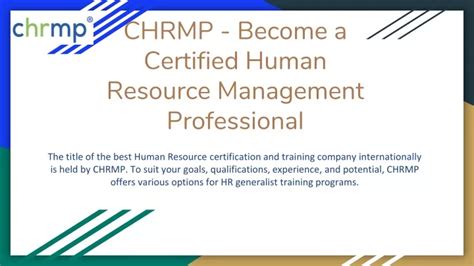 Ppt Chrmp Become A Certified Human Resource Management Professional Powerpoint Presentation