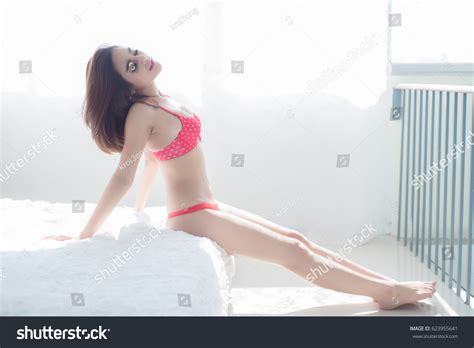 Sexy Beautiful Asian Woman White Lingerie Stock Photo Shutterstock