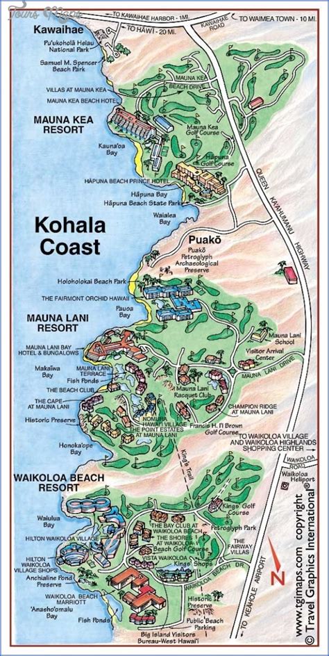 Kohala Coast of Hawaii island - ToursMaps.com