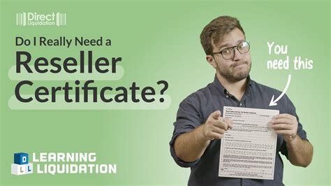 Do I Need A Reseller Certificate Learning Liquidation Youtube