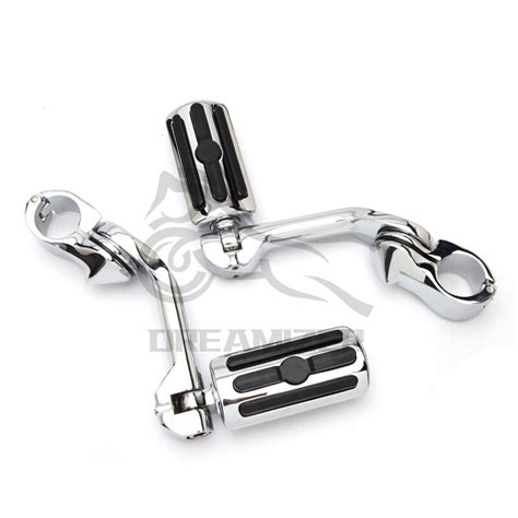 Motorcycle Foot Pegs Long Angled Highway Pedals Footrest Mm