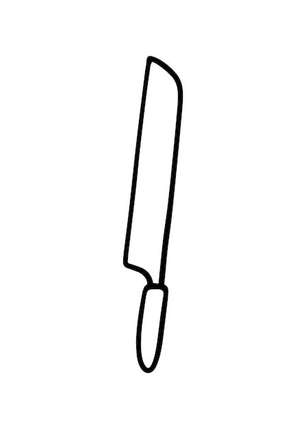 Cuchillo De Cocina Para Cortar Utensilios De Comida Doodle Dibujos