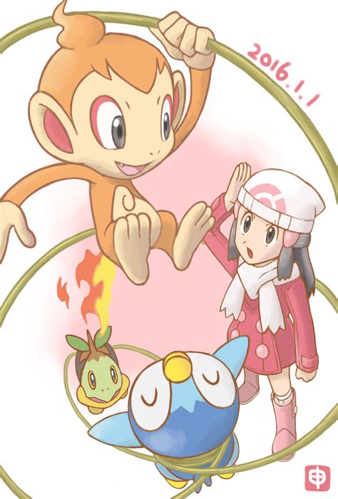 Dawn Piplup Turtwig And Chimchar Pokemon And 3 More Drawn By Sawa