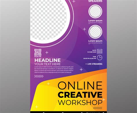 Online Workshop Business Poster Template With Gradient Color | FreeVectors