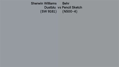 Sherwin Williams Dustblu Sw Vs Behr Pencil Sketch N Side