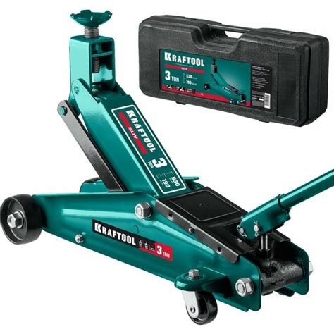 Подкатной домкрат KRAFTOOL SUV с высоким подъемом 3т, 190-530мм в кейсе ...