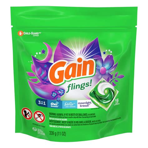 Gain Flings Moonlight Breeze He Laundry Detergent Pacs Shop