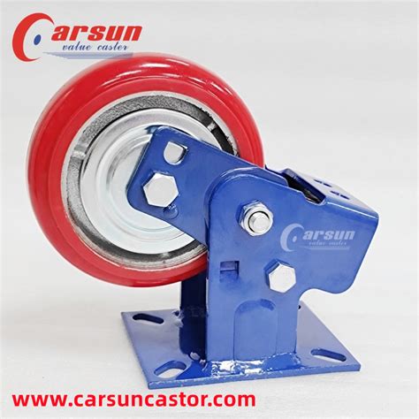 China Spring Loaded Shock Absorbing Caster Inch Iron Core