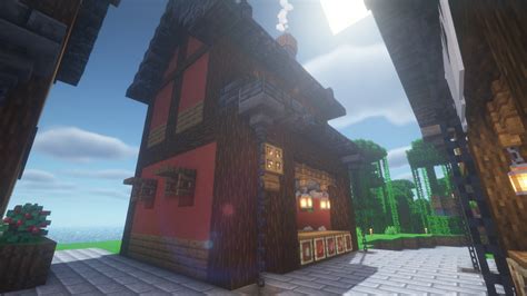 【マイクラ】【和風建築】お肉屋さんを作りました。 【マイクラ】くちばしの建築ブログ