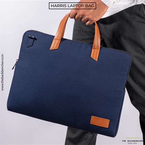 Canvas & Vegan Leather Compact Laptop Bag I Harris (16 inch)