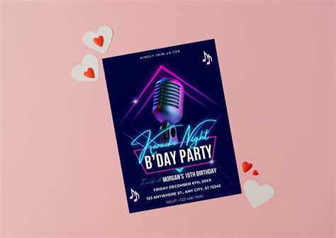 Editable Karaoke Night Birthday Party Invitation Diy Etsy