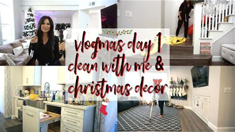 Vlogmas Day Clean With Me Christmas Decorations So Far Sahml