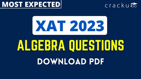 XAT Algebra Questions PDF Important Cracku