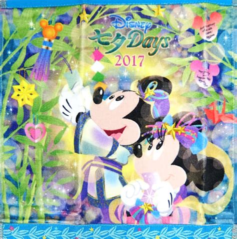 Mickey Minnie Wash Towel Disney Tanabata Days 2017 Tokyo Disney