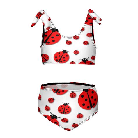 Ladybug Girl S Piece Bikini Set Beach Sport Swimsuit Swimwear Y Cm Walmart