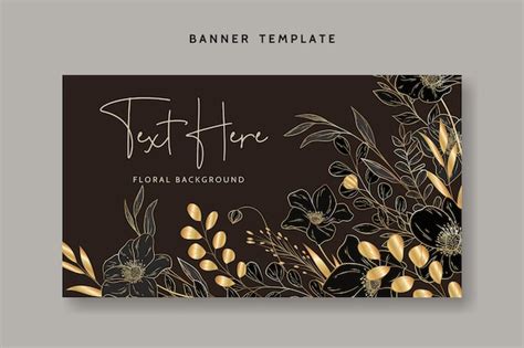 Premium Vector Elegant Minimalist Luxury Gold Floral Background