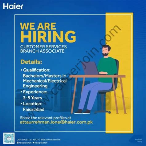 Haier Pakistan Jobs Customer Services Branch Associate