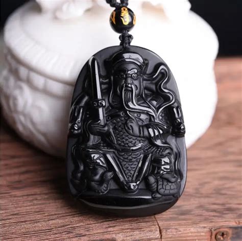 Drop Shipping Fine Carving Natural Obsidian Great Zhenwu Emperor