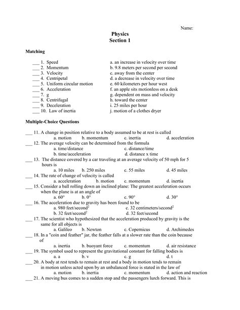 Physics Questions