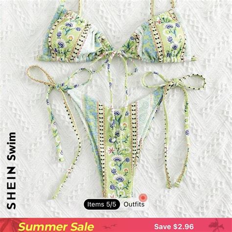Shien Xs Bikini Never Worn With Sanitary Liner Depop