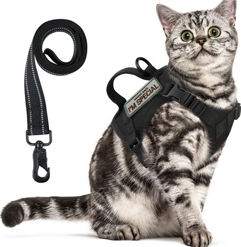 Tactical Cat Harness For Walking Escape Proof Soft Mesh