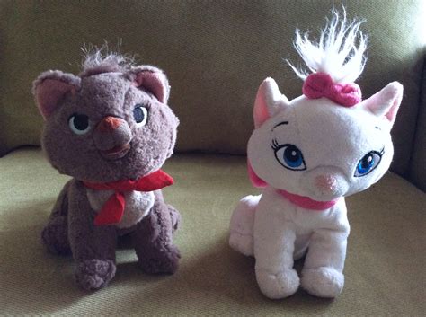 Vintage Aristocats Plush Berlioz & Marie RARE