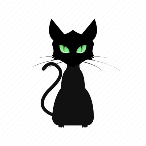 Halloween Black Cat Face Outline