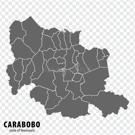 Blank Map Carabobo State of Venezuela. High Quality Map Carabobo State ...