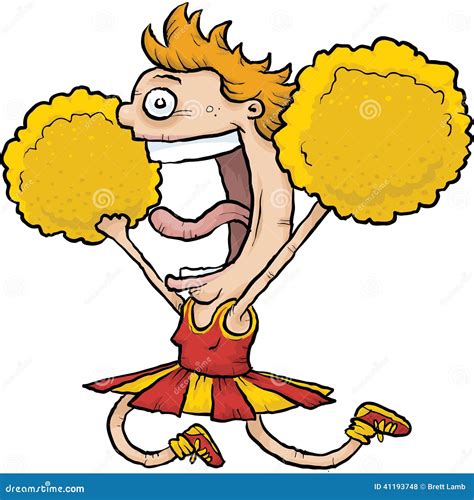 Happy Cheerleader stock illustration. Illustration of sport - 41193748