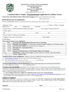 Disabled Resident Lifetime License Application Disabled Resident