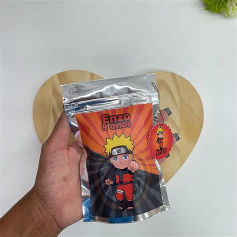 Saquinho Metalizado Personalizado Naruto Elo