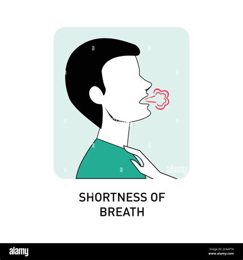 Shortness Of Breath Vector Common Symptom Of Coronavirus Panic