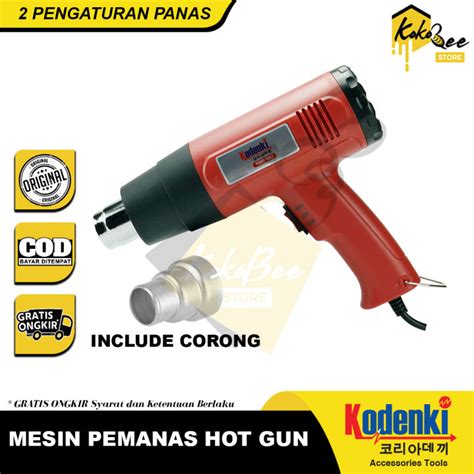 Hot Air Gun Heat Gun Kodenki Alat Mesin Pemanas Stiker Kaca Film Cat Air Hot Gun Blower