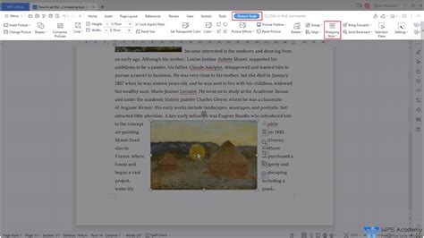 Set The Text Wrapping Type In WPS Writer WPS Academy Free Office Courses