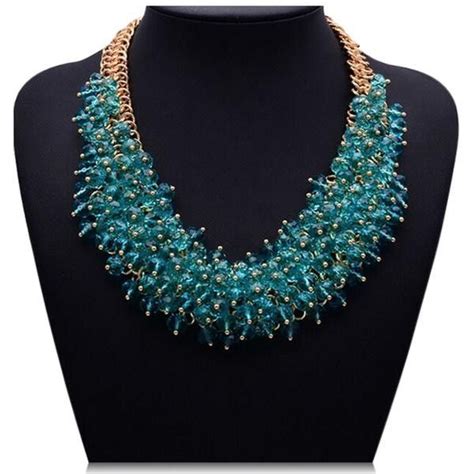 Zita Colorful Acryl Crystals Collar Statement Necklace Fashion