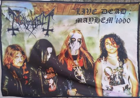 MAYHEM Live Dead FLAG CLOTH POSTER WALL TAPESTRY BANNER CD Black Metal