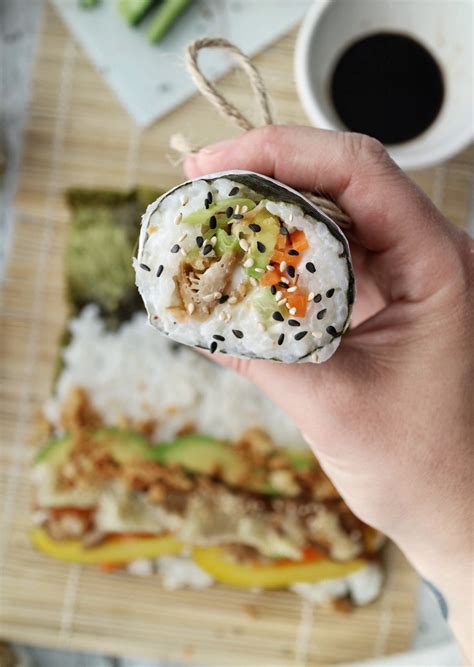 Simple Vegan Sushi Burrito Recipe - Romy London UK