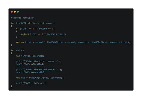 C Program To Find The Gcd Of Two User Given Numbers In 2 Different Ways