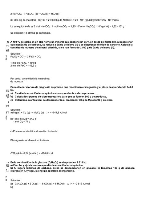 Actividades Estequiometria Y Quimica Del Carbono Pdf