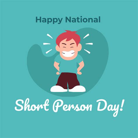 Free Happy National Short Person Day Vector Template - Edit Online ...