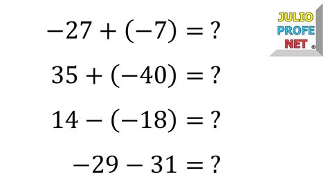 Suma Y Resta De Números Enteros Resta De Numeros Enteros Suma Y Resta Numeros Enteros