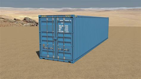 40ft Container 3D Model Rigged CGTrader